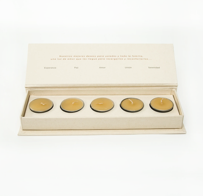 Caja de Velas Cinco Intenciones