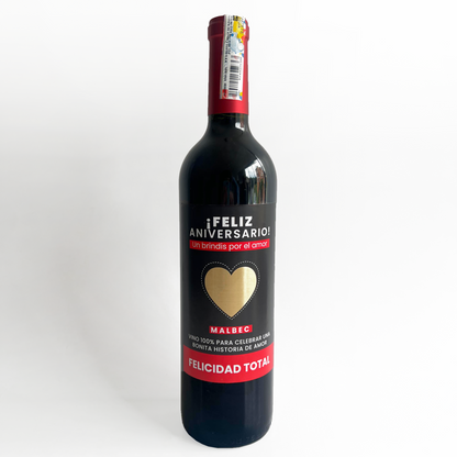 Botella de Vino - Felicidades pareja