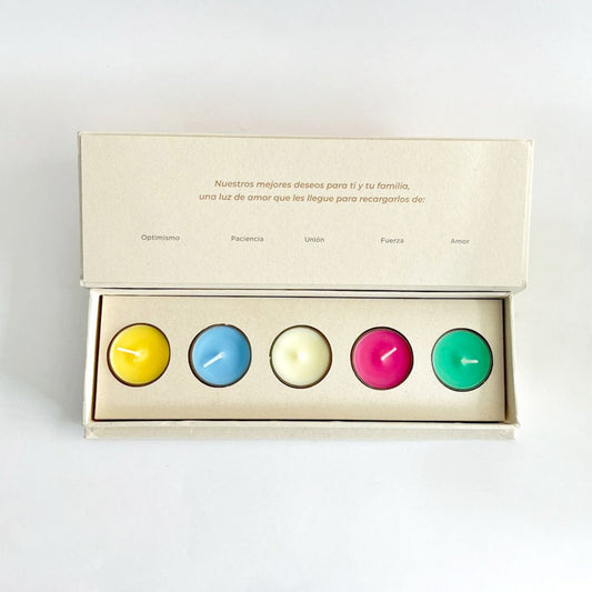 Caja de Velas Cinco Intenciones Salud